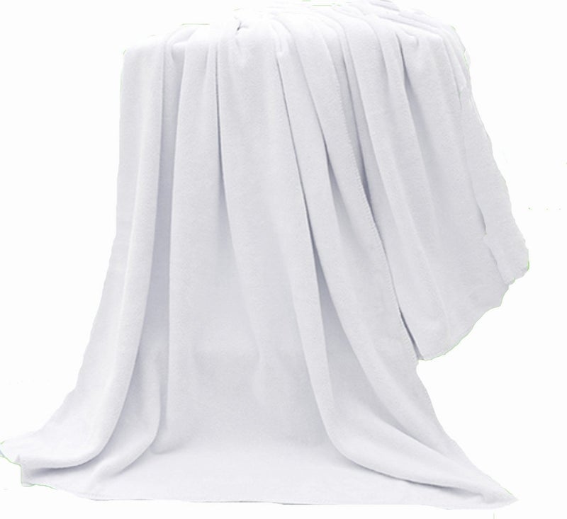 MYLSMPLE Microfiber Bath Towels Bath Sheets Beach Spa Bathroom Towels Extra Large Absorbent Towels(36 Inch X 72 Inch, White) - Image 3